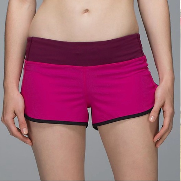 Lululemon Speed Short 2.5” inseam pink maroon size 10 - Picture 1 of 12